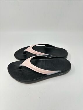 Oofos Oolala Luxe Women's 9 Recovery Comfort Light Pink Thong Sandals Water